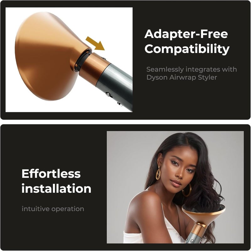 AIKOLZON Upgraded Diffuser Attachment for Dyson Airwrap HS01/HS05/HS08 - Quick-Dry Curly Hair Nozzle, Heat-Resistant & Lightweight Design, Reduces Frizz for Na - Image 5